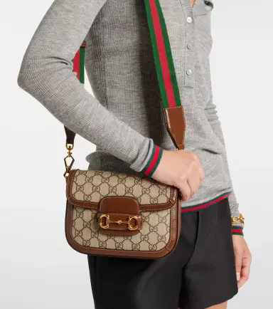 Gucci Horsebit 1955 Mini leather-trimmed shoulder bag | Thumbnail 4 Gucci Horsebit 1955 Mini leather-trimmed shoulder bag | Thumbnail 4