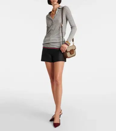 Gucci Horsebit 1955 Mini leather-trimmed shoulder bag | Thumbnail 5 Gucci Horsebit 1955 Mini leather-trimmed shoulder bag | Thumbnail 5