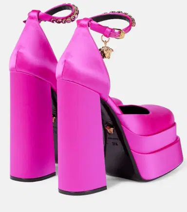 Versace Medusa Aevitas satin platform pumps | Thumbnail 2 Versace Medusa Aevitas satin platform pumps | Thumbnail 2
