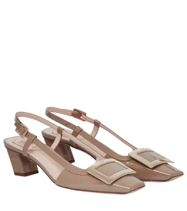 Roger Vivier Belle Vivier leather slingback pumps | Thumbnail 1 Roger Vivier Belle Vivier leather slingback pumps | Thumbnail 1