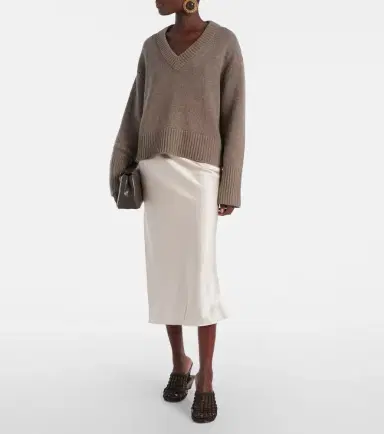 Dorothee Schumacher Sense of Shine silk satin midi skirt | Thumbnail 2 Dorothee Schumacher Sense of Shine silk satin midi skirt | Thumbnail 2