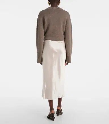 Dorothee Schumacher Sense of Shine silk satin midi skirt | Thumbnail 4 Dorothee Schumacher Sense of Shine silk satin midi skirt | Thumbnail 4