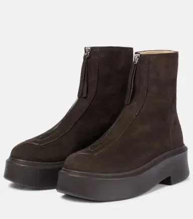 The Row Zipped Boot 1 suede ankle boots | Thumbnail 3 The Row Zipped Boot 1 suede ankle boots | Thumbnail 3