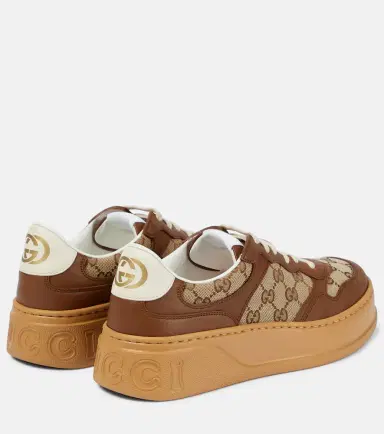 Gucci GG Canvas leather-trimmed sneakers | Thumbnail 4 Gucci GG Canvas leather-trimmed sneakers | Thumbnail 4