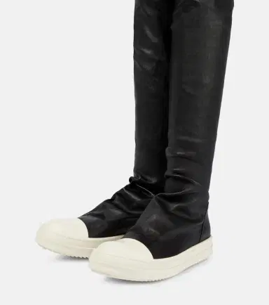 Rick Owens Stocking over-the-knee leather boots | Thumbnail 3 Rick Owens Stocking over-the-knee leather boots | Thumbnail 3
