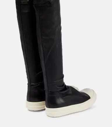Rick Owens Stocking over-the-knee leather boots | Thumbnail 4 Rick Owens Stocking over-the-knee leather boots | Thumbnail 4