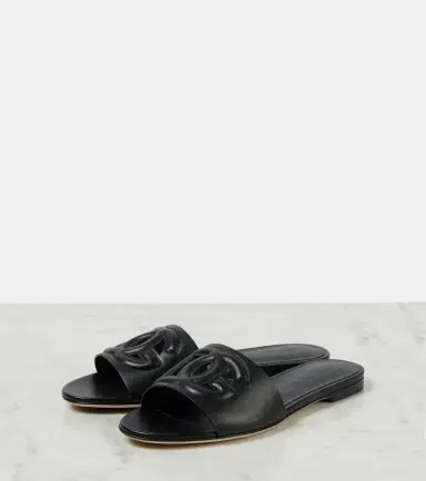 Dolce & Gabbana DG leather slides | Thumbnail 3 Dolce & Gabbana DG leather slides | Thumbnail 3