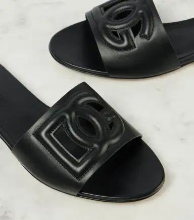 Dolce & Gabbana DG leather slides | Thumbnail 4 Dolce & Gabbana DG leather slides | Thumbnail 4