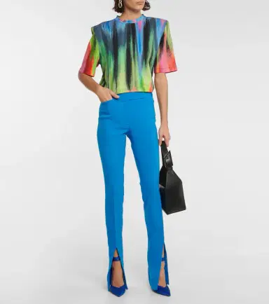 The Attico Freja high-rise techno crêpe pants | Thumbnail 2 The Attico Freja high-rise techno crêpe pants | Thumbnail 2