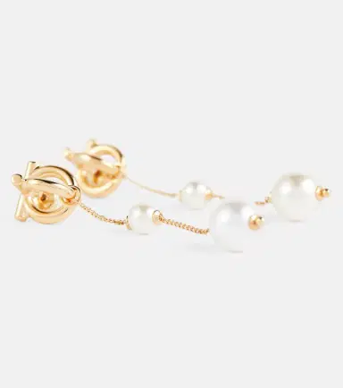 Ferragamo Gancini faux pearl drop earrings | Thumbnail 3 Ferragamo Gancini faux pearl drop earrings | Thumbnail 3