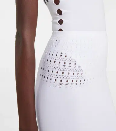Alaïa Alaïa Cutout technical midi skirt | Thumbnail 4 Alaïa Alaïa Cutout technical midi skirt | Thumbnail 4