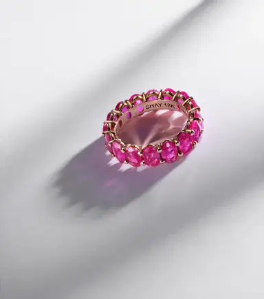 Shay Jewelry 18kt gold eternity ring with rubies | Thumbnail 5 Shay Jewelry 18kt gold eternity ring with rubies | Thumbnail 5