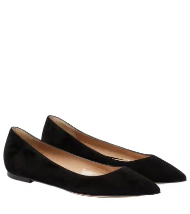 Gianvito Rossi Gianvito suede ballet flats | Thumbnail 1 Gianvito Rossi Gianvito suede ballet flats | Thumbnail 1