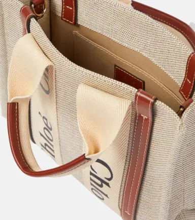 Chloé Chloé Woody Small canvas tote | Thumbnail 3 Chloé Chloé Woody Small canvas tote | Thumbnail 3
