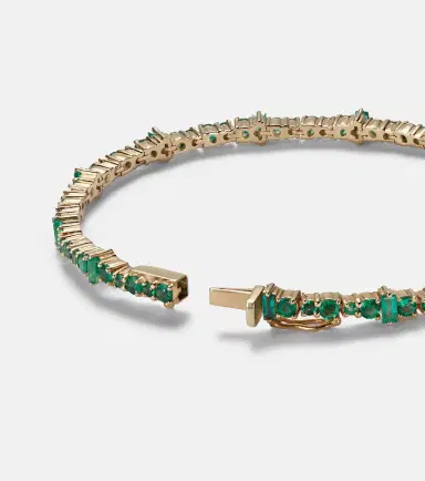 Ileana Makri Rivulet 18kt gold tennis bracelet with emeralds | Thumbnail 2 Ileana Makri Rivulet 18kt gold tennis bracelet with emeralds | Thumbnail 2
