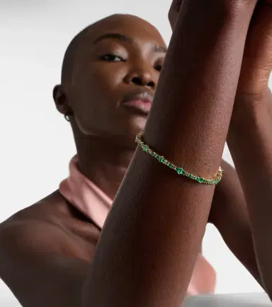 Ileana Makri Rivulet 18kt gold tennis bracelet with emeralds | Thumbnail 4 Ileana Makri Rivulet 18kt gold tennis bracelet with emeralds | Thumbnail 4