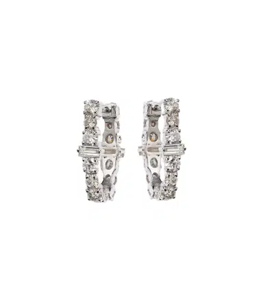 Ileana Makri Rivulet 18kt white gold hoop earrings with diamonds | Thumbnail 1 Ileana Makri Rivulet 18kt white gold hoop earrings with diamonds | Thumbnail 1
