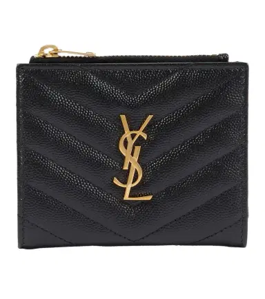 Saint Laurent Monogram zipped leather wallet | Thumbnail 1 Saint Laurent Monogram zipped leather wallet | Thumbnail 1