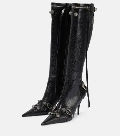 Balenciaga Cagole leather knee-high boots | Thumbnail 4 Balenciaga Cagole leather knee-high boots | Thumbnail 4