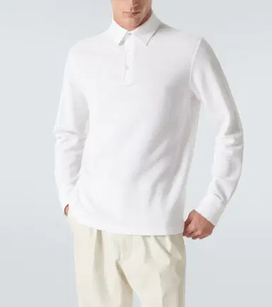 Loro Piana Cotton long-sleeved polo sweater | Thumbnail 3 Loro Piana Cotton long-sleeved polo sweater | Thumbnail 3