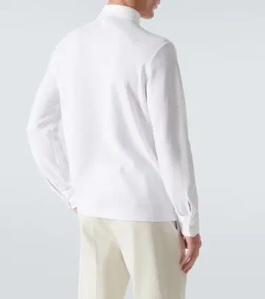 Loro Piana Cotton long-sleeved polo sweater | Thumbnail 4 Loro Piana Cotton long-sleeved polo sweater | Thumbnail 4