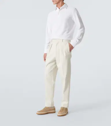 Loro Piana Cotton long-sleeved polo sweater | Thumbnail 5 Loro Piana Cotton long-sleeved polo sweater | Thumbnail 5