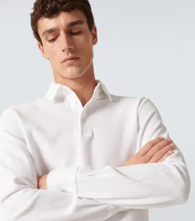 Loro Piana Cotton long-sleeved polo sweater | Thumbnail 7 Loro Piana Cotton long-sleeved polo sweater | Thumbnail 7