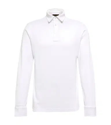 Loro Piana Cotton long-sleeved polo sweater | Thumbnail 1 Loro Piana Cotton long-sleeved polo sweater | Thumbnail 1