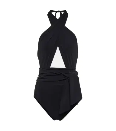 Karla Colletto Cutout halterneck swimsuit | Thumbnail 1 Karla Colletto Cutout halterneck swimsuit | Thumbnail 1