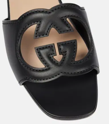 Gucci Interlocking G cutout leather sandals | Thumbnail 4 Gucci Interlocking G cutout leather sandals | Thumbnail 4