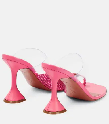 Amina Muaddi Paloma embellished leather and PVC mules | Thumbnail 2 Amina Muaddi Paloma embellished leather and PVC mules | Thumbnail 2