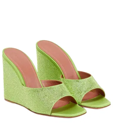 Amina Muaddi Lupita embellished wedge sandals | Thumbnail 1 Amina Muaddi Lupita embellished wedge sandals | Thumbnail 1
