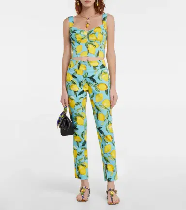 Dolce & Gabbana Printed cotton-blend bustier top | Thumbnail 3 Dolce & Gabbana Printed cotton-blend bustier top | Thumbnail 3