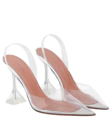 Amina Muaddi Holli Glass PVC slingback pumps | Thumbnail 1 Amina Muaddi Holli Glass PVC slingback pumps | Thumbnail 1