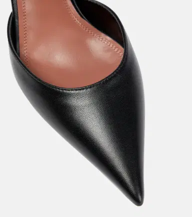 Amina Muaddi Angelica leather platform pumps | Thumbnail 2 Amina Muaddi Angelica leather platform pumps | Thumbnail 2