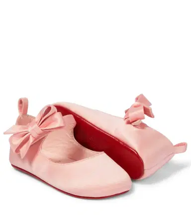 Christian Louboutin Kids Baby Lou Babe satin ballet flats | Thumbnail 3 Christian Louboutin Kids Baby Lou Babe satin ballet flats | Thumbnail 3