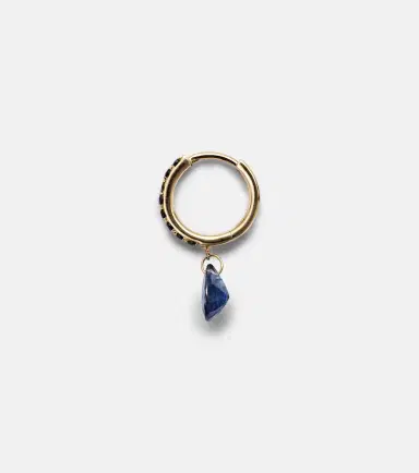 Persée Persée 18kt gold single earring with sapphire and topaz | Thumbnail 2 Persée Persée 18kt gold single earring with sapphire and topaz | Thumbnail 2