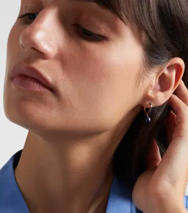 Persée Persée 18kt gold single earring with sapphire and topaz | Thumbnail 4 Persée Persée 18kt gold single earring with sapphire and topaz | Thumbnail 4
