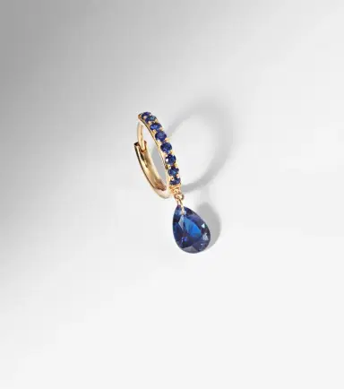 Persée Persée 18kt gold single earring with sapphire and topaz | Thumbnail 5 Persée Persée 18kt gold single earring with sapphire and topaz | Thumbnail 5