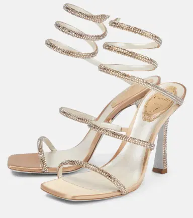 René Caovilla Cleo embellished satin sandals | Thumbnail 3 René Caovilla Cleo embellished satin sandals | Thumbnail 3