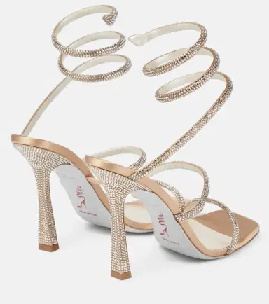 René Caovilla Cleo embellished satin sandals | Thumbnail 4 René Caovilla Cleo embellished satin sandals | Thumbnail 4