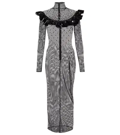 Alessandra Rich Embellished mesh midi dress | Thumbnail 1 Alessandra Rich Embellished mesh midi dress | Thumbnail 1