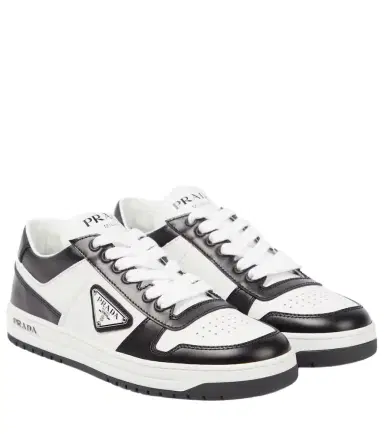 Prada Logo leather sneakers | Thumbnail 1 Prada Logo leather sneakers | Thumbnail 1