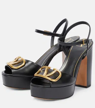 Valentino Garavani VLogo leather platform sandals | Thumbnail 4 Valentino Garavani VLogo leather platform sandals | Thumbnail 4