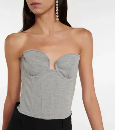 Magda Butrym Cotton-blend jersey bustier | Thumbnail 2 Magda Butrym Cotton-blend jersey bustier | Thumbnail 2