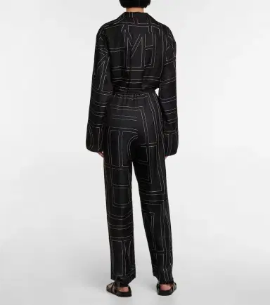 Toteme Logo wide-leg silk pants | Thumbnail 4 Toteme Logo wide-leg silk pants | Thumbnail 4