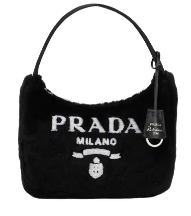 Prada Re-Edition 2000 Mini shearling shoulder bag | Thumbnail 1 Prada Re-Edition 2000 Mini shearling shoulder bag | Thumbnail 1