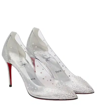 Christian Louboutin Degrastrass 85 embellished PVC pumps | Thumbnail 1 Christian Louboutin Degrastrass 85 embellished PVC pumps | Thumbnail 1