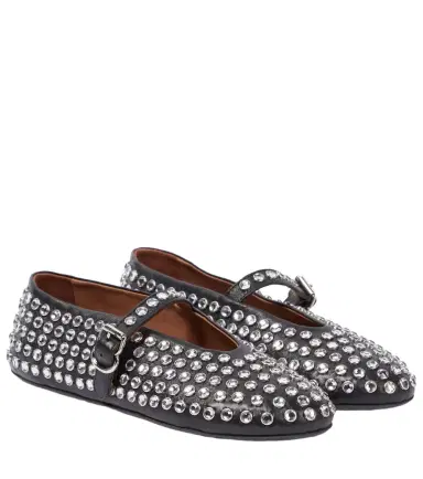Alaïa Alaïa Embellished leather ballet flats | Thumbnail 1 Alaïa Alaïa Embellished leather ballet flats | Thumbnail 1