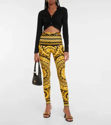 Versace Barocco mid-rise leggings | Thumbnail 3 Versace Barocco mid-rise leggings | Thumbnail 3